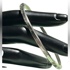 Taxco Silver Floral Bracelet